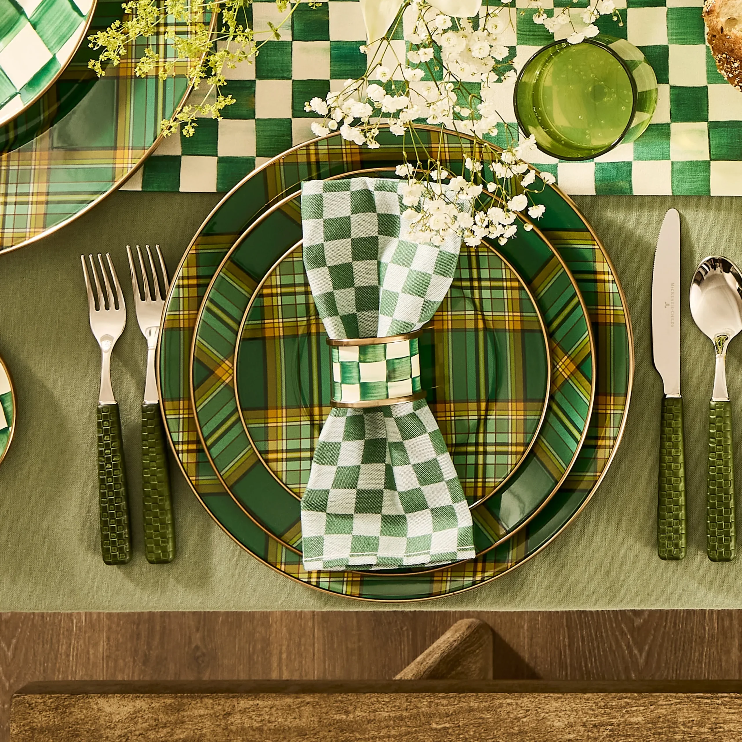 Tartan Green Salad Plate