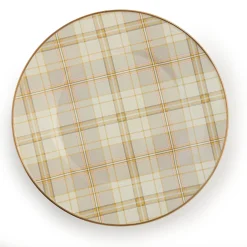 Tartan Latte Dinner Plate