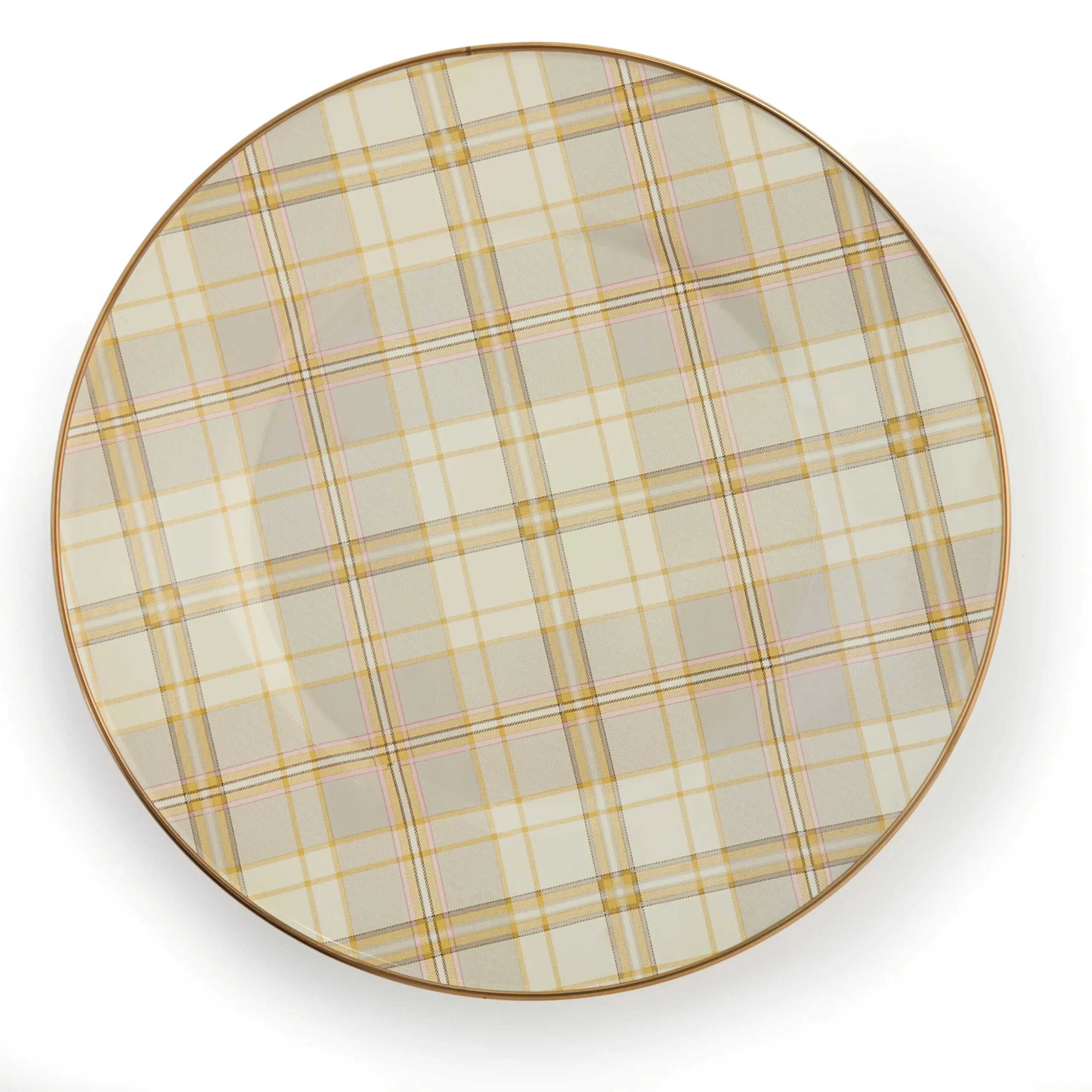 Tartan Latte Dinner Plate