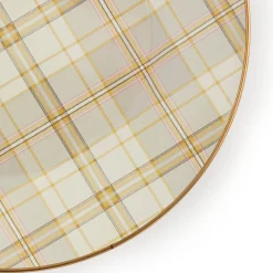 Tartan Latte Dinner Plate