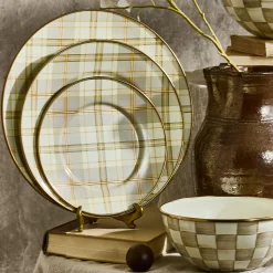Tartan Latte Dinner Plate