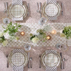 Tartan Latte Dinner Plate