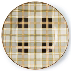 Tartan Mocha Dinner Plate