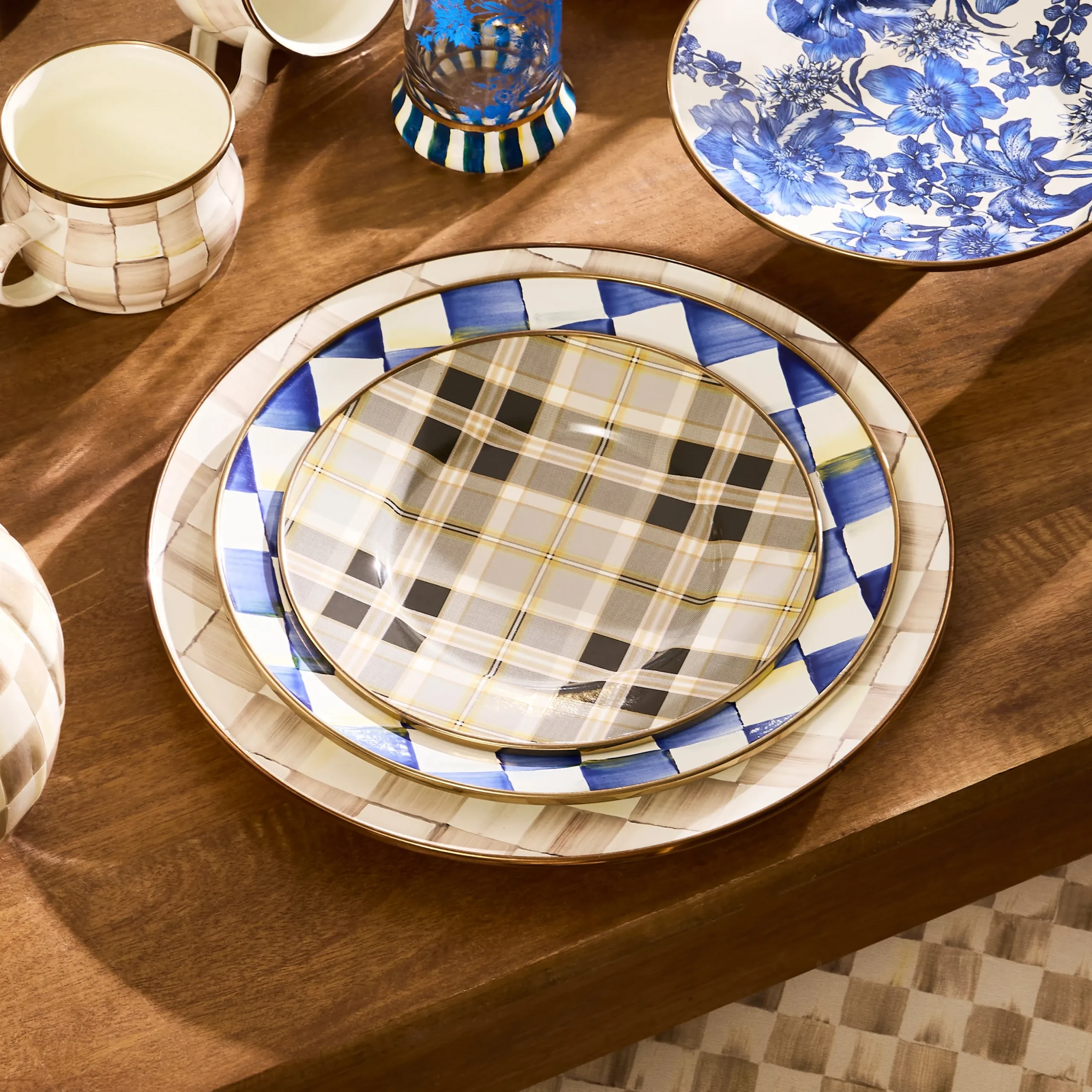 Tartan Mocha Salad Plate