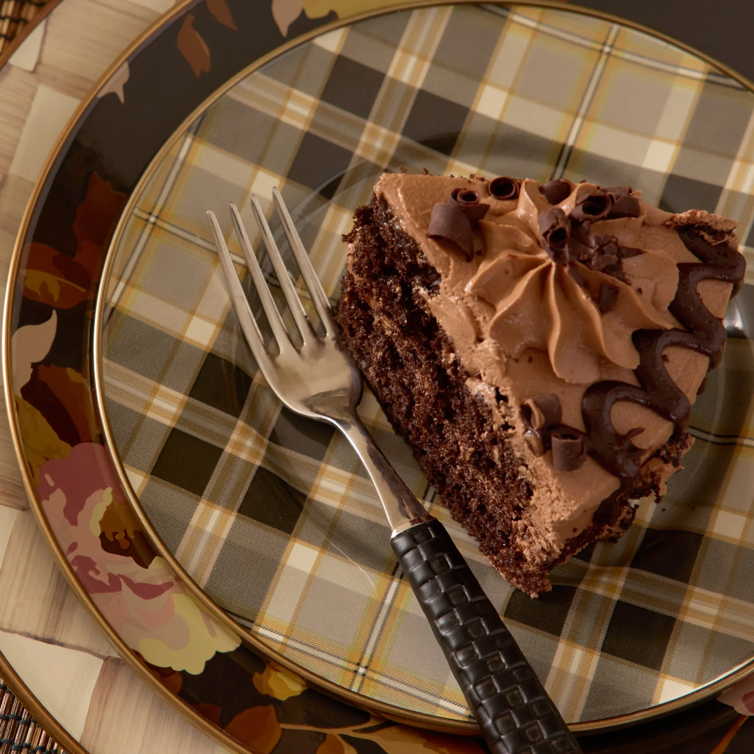 Tartan Mocha Salad Plate
