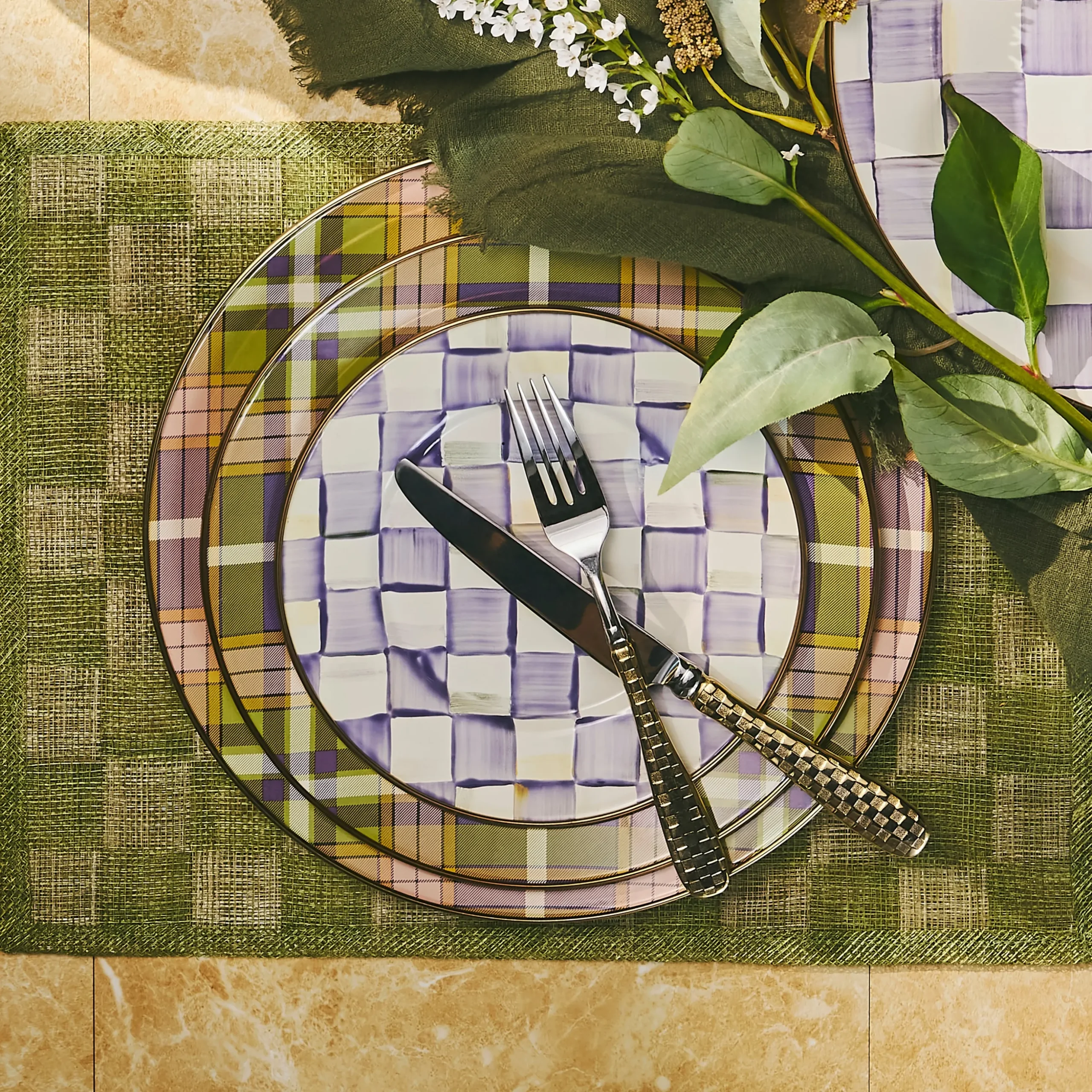 Tartan Violet Charger/Plate