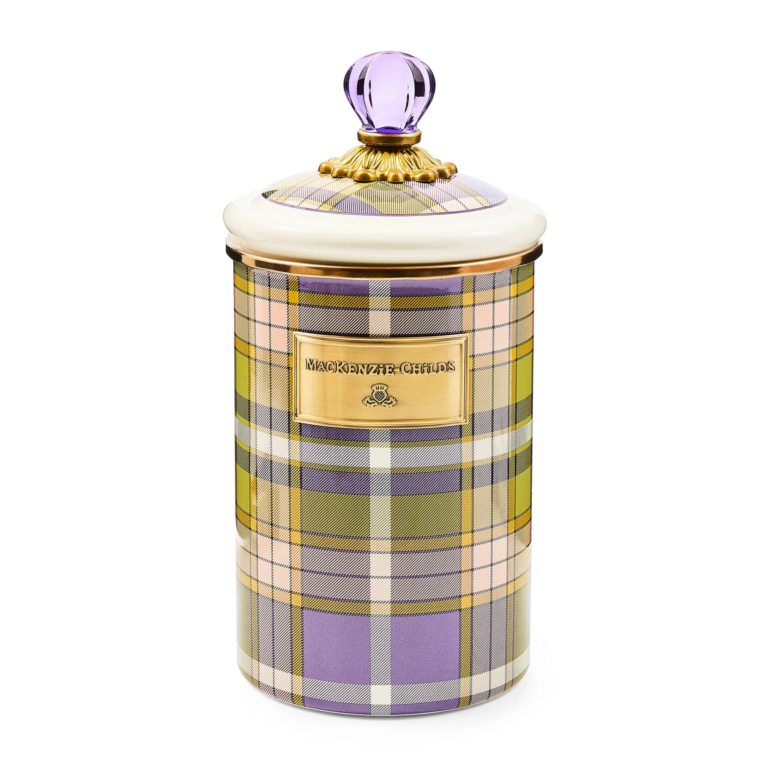 Tartan Violet Large Canister