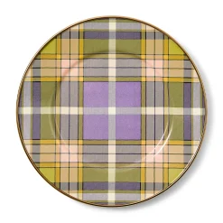 Tartan Violet Salad/Dessert Plate