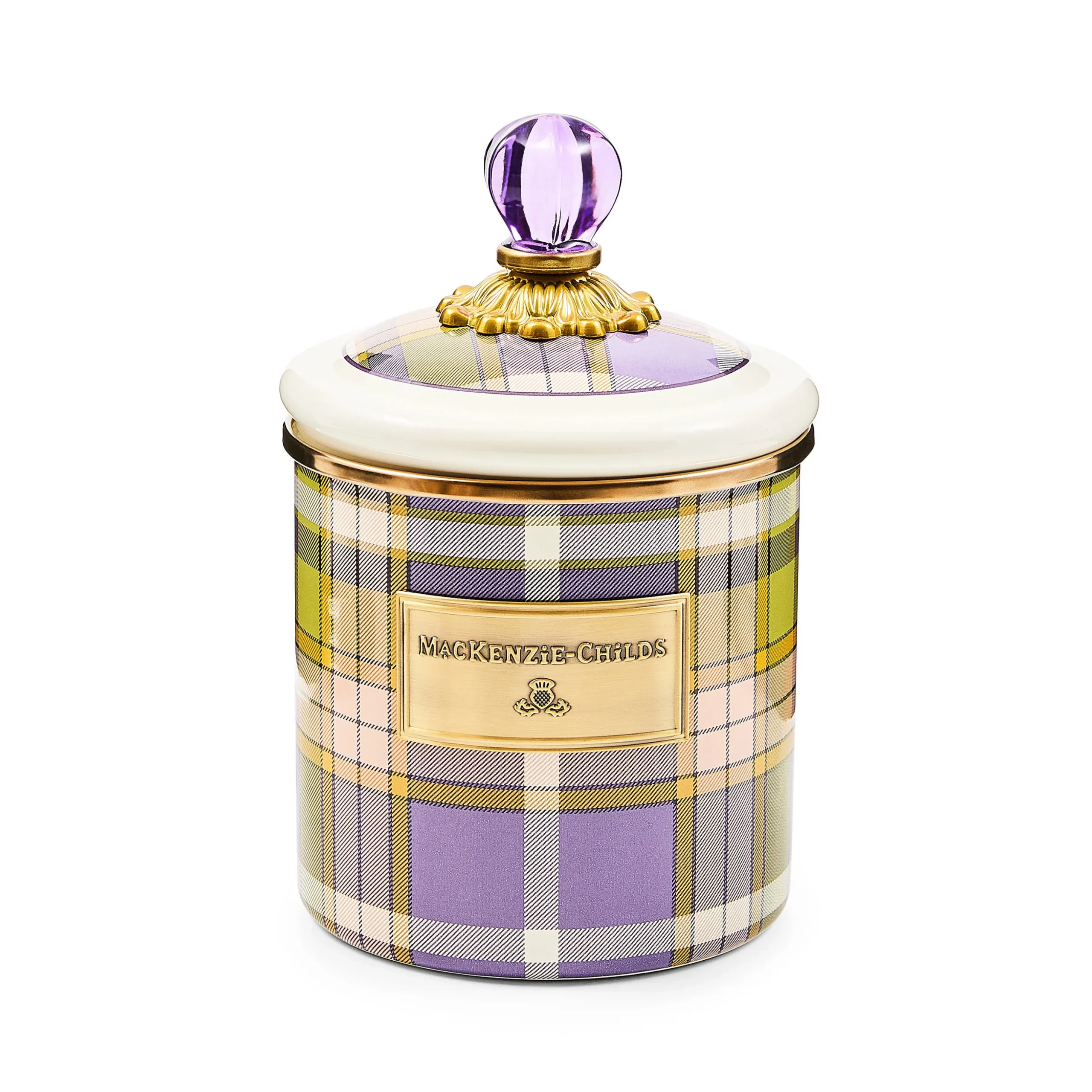Tartan Violet Small Canister
