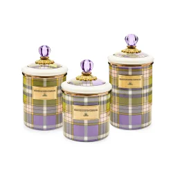 Tartan Violet Small Canister