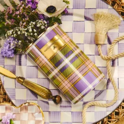 Tartan Violet Utensil Holder