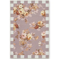 Taupe Wild Rose 2' x 3' Washable Rug