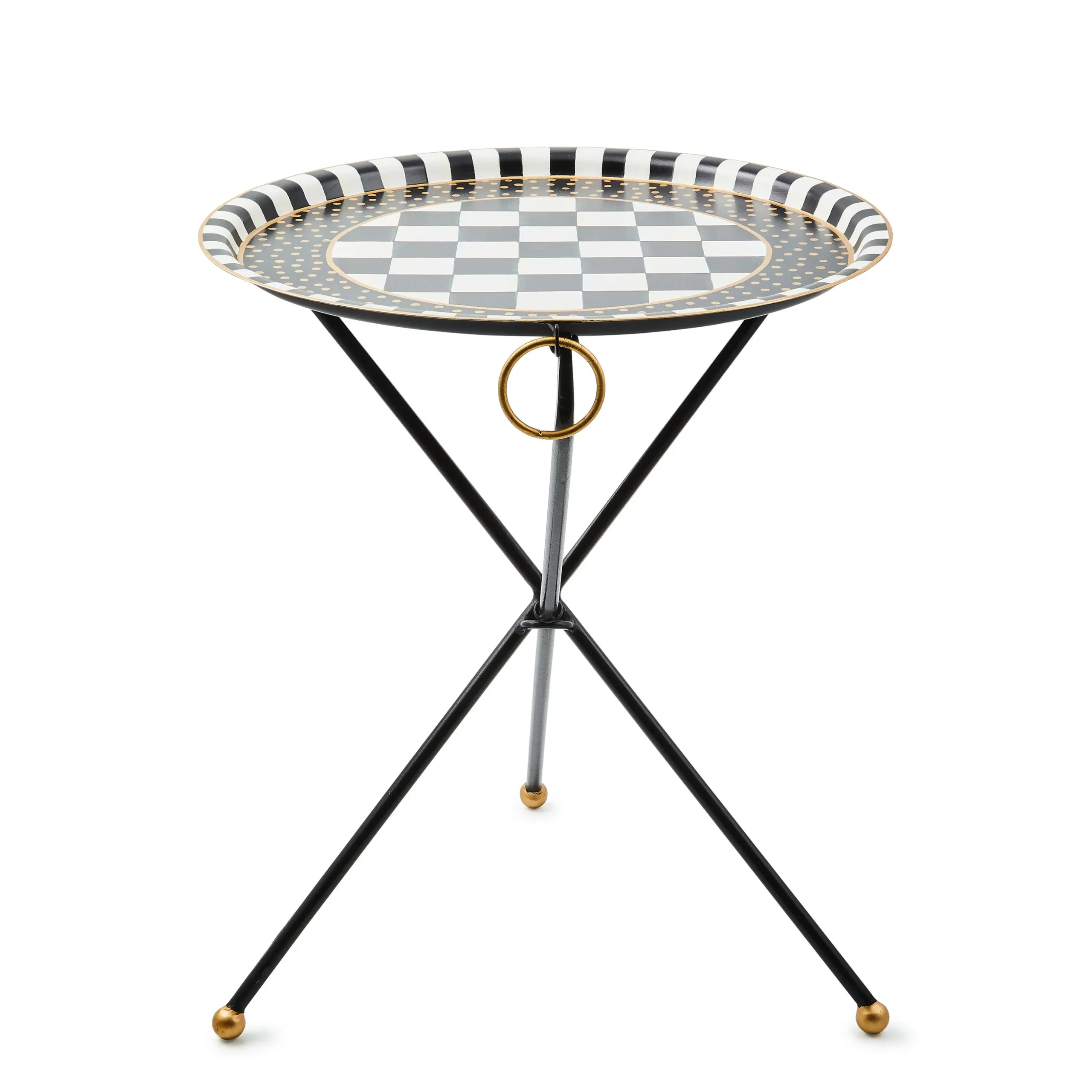 Tilt Top Black Tripod Table