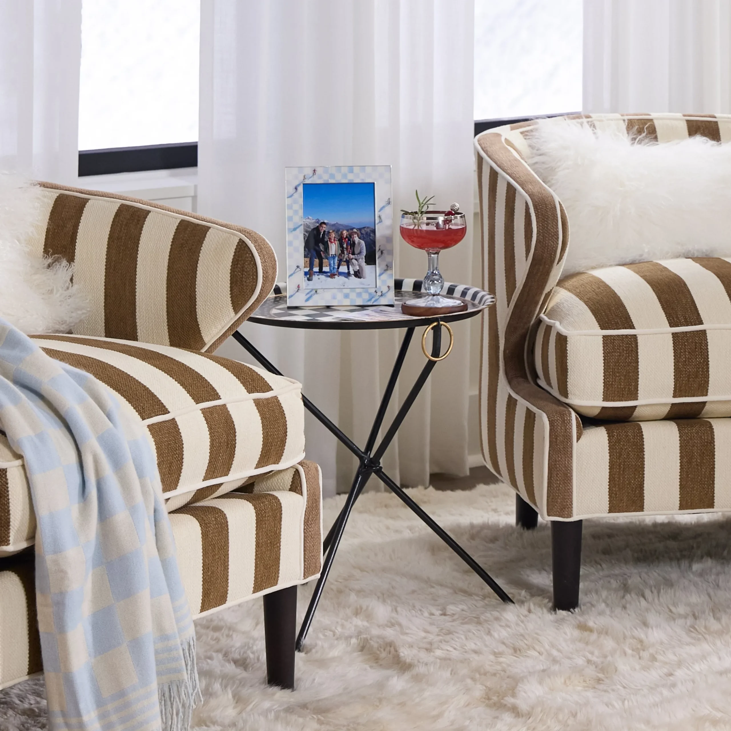 Tilt Top Black Tripod Table