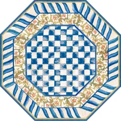Truly Royal Check 6' Octagon Washable Rug