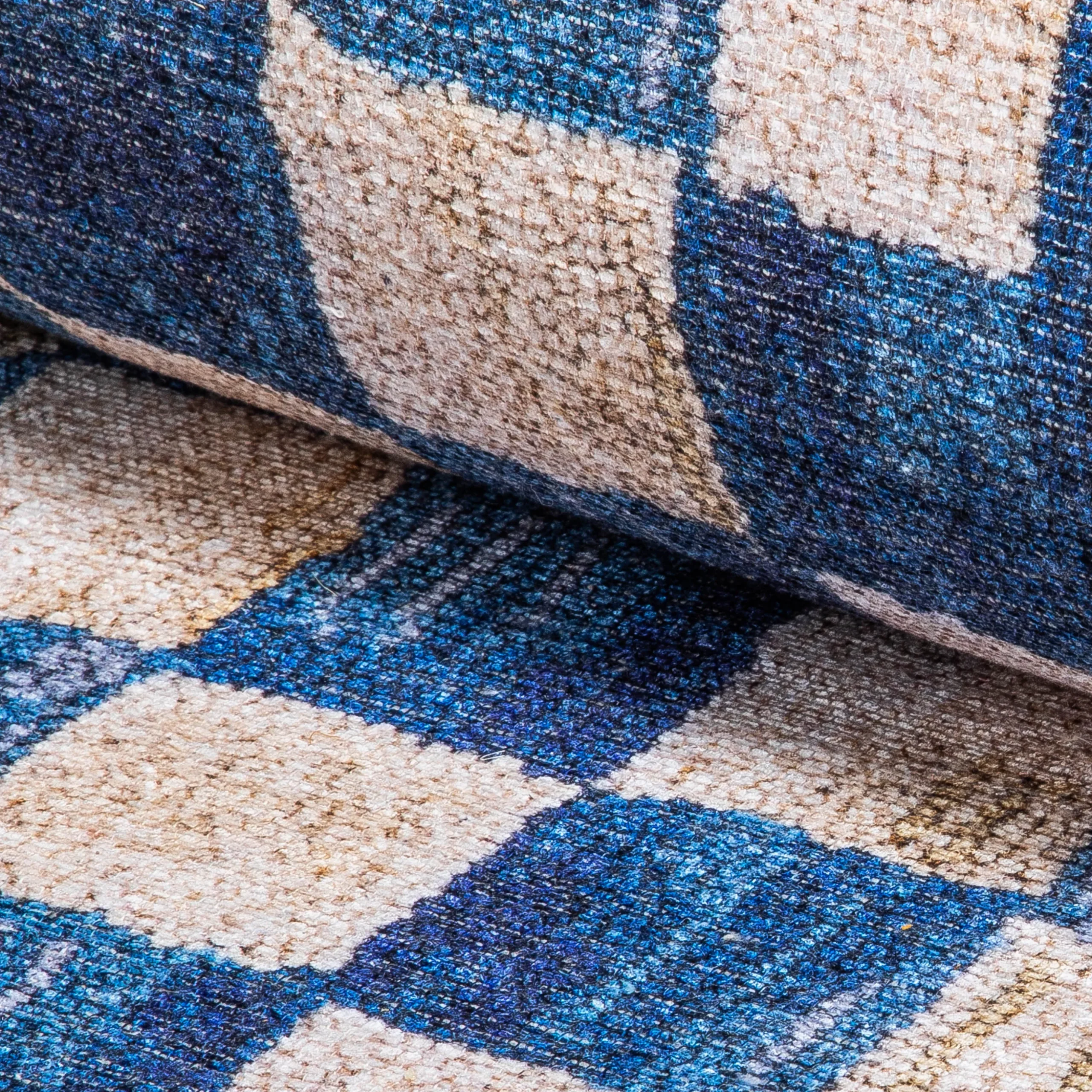 Truly Royal Check 2'6" x 8' Washable Runner