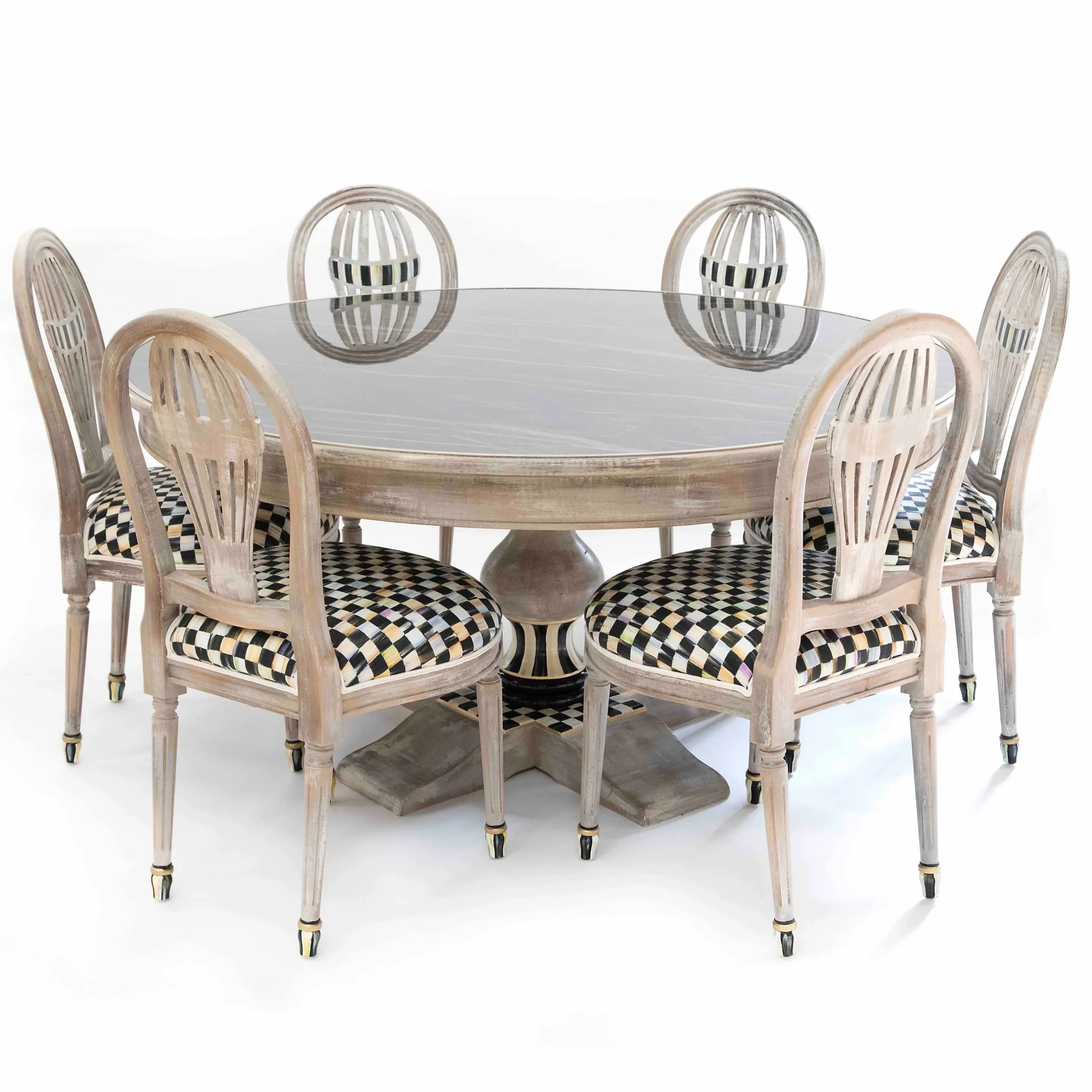 Tuscan Farm 62" Round Pedestal Table