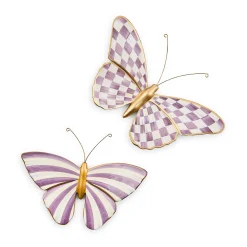 Violet Butterfly Wall Decor Duo
