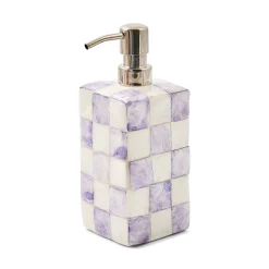 Violet Check Capiz Soap Pump