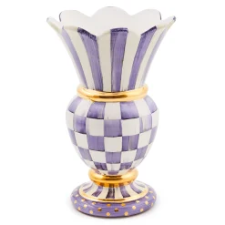 Violet Check Ceramic Great Vase