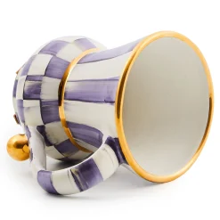 Violet Check Ceramic Mug