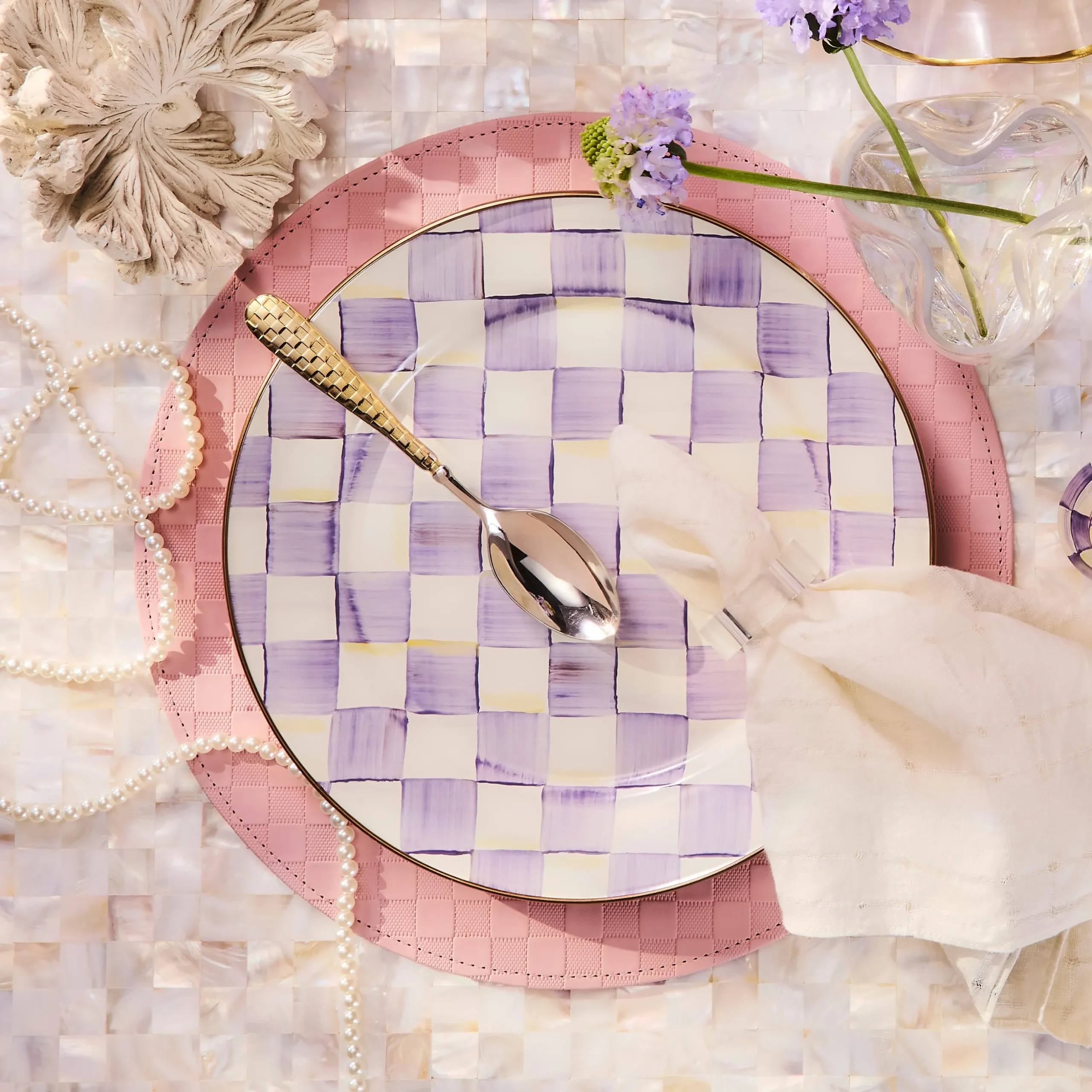 Violet Check Charger/Plate
