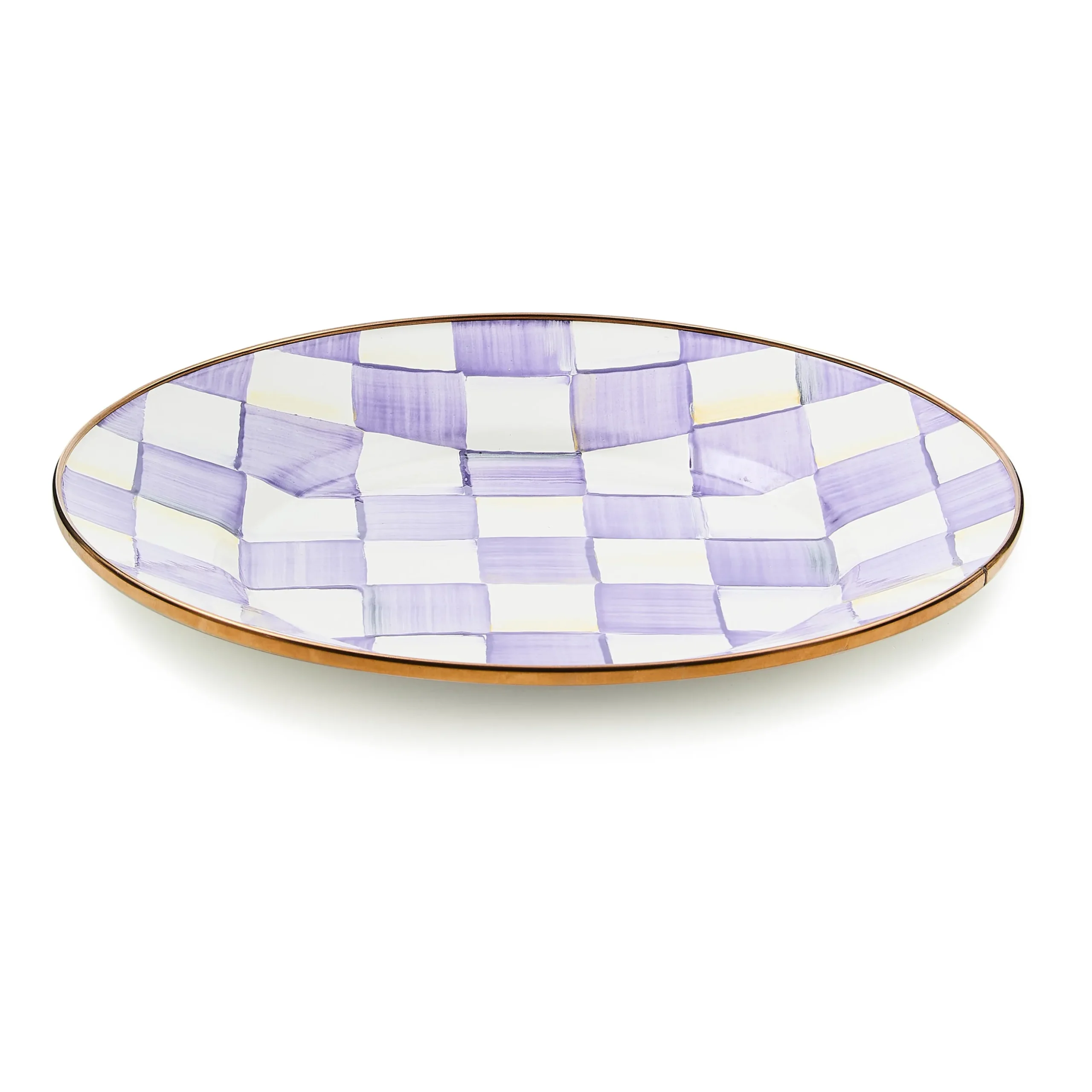 Violet Check Dinner Plate