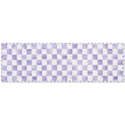 Violet Checkered 2'6" x 8' Washable Runner