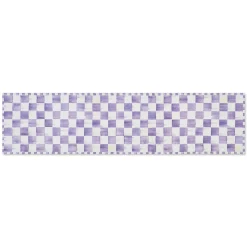 Violet Checkered 2'6" x 10' Washable Runner