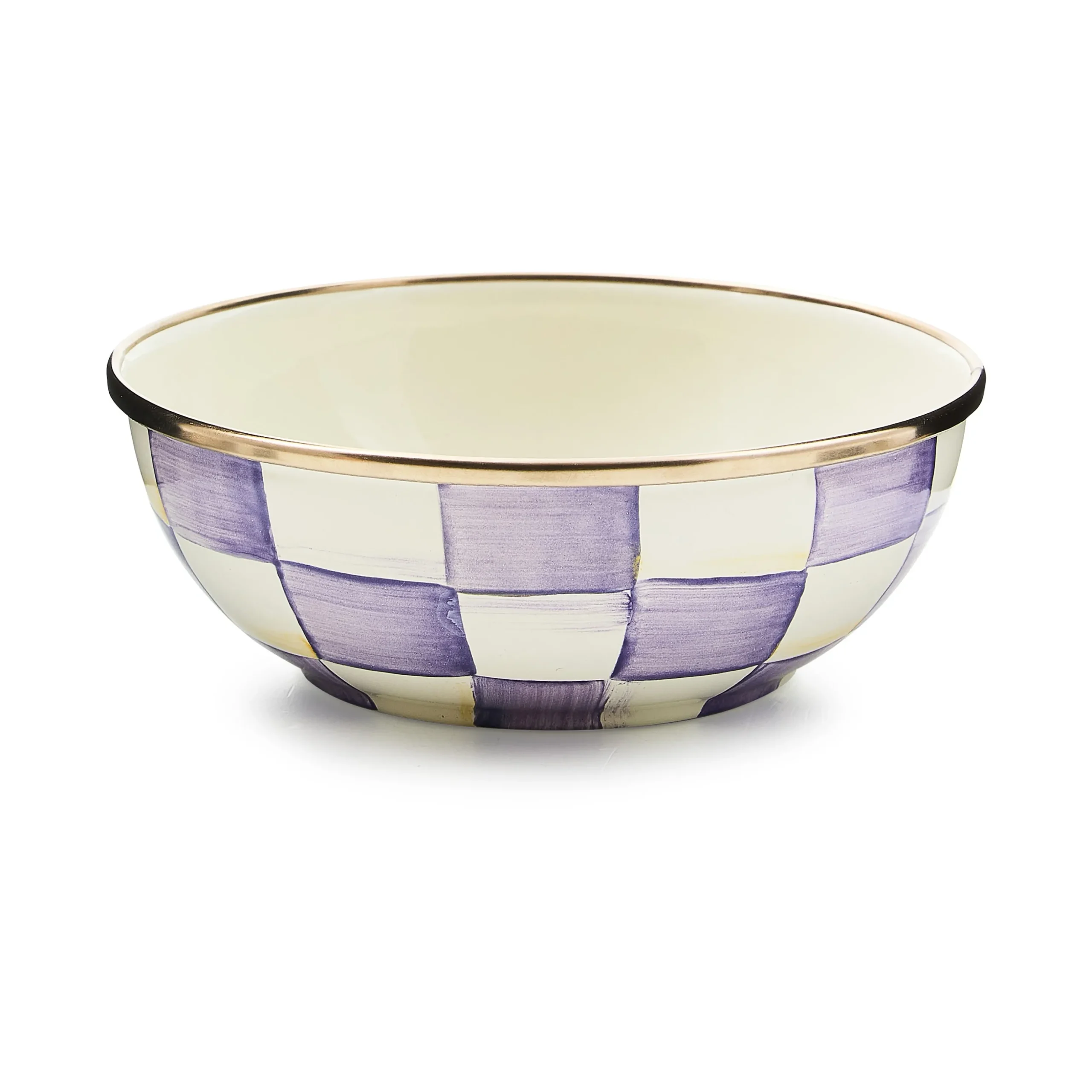 Violet Check Everyday Bowl