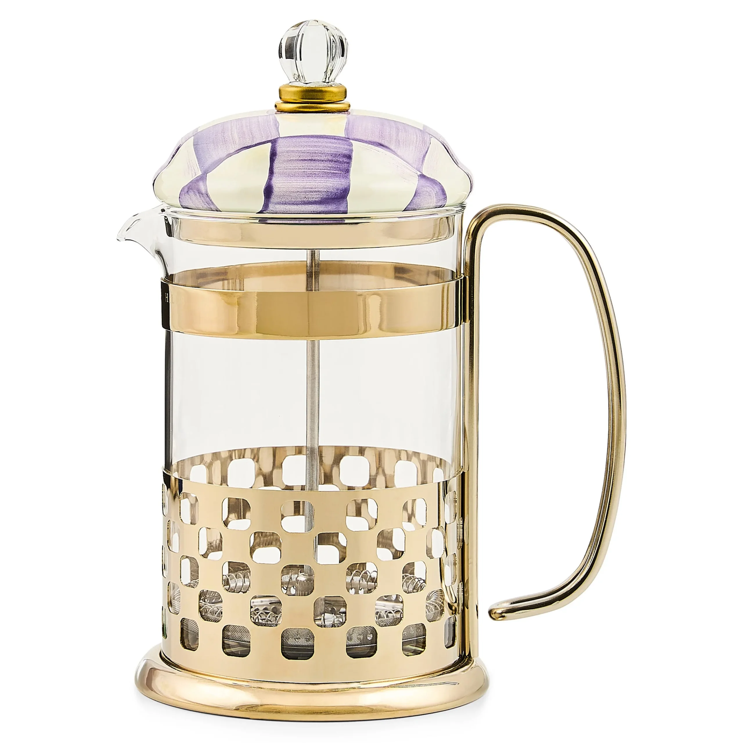 Violet Check French Press