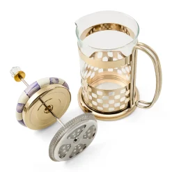 Violet Check French Press