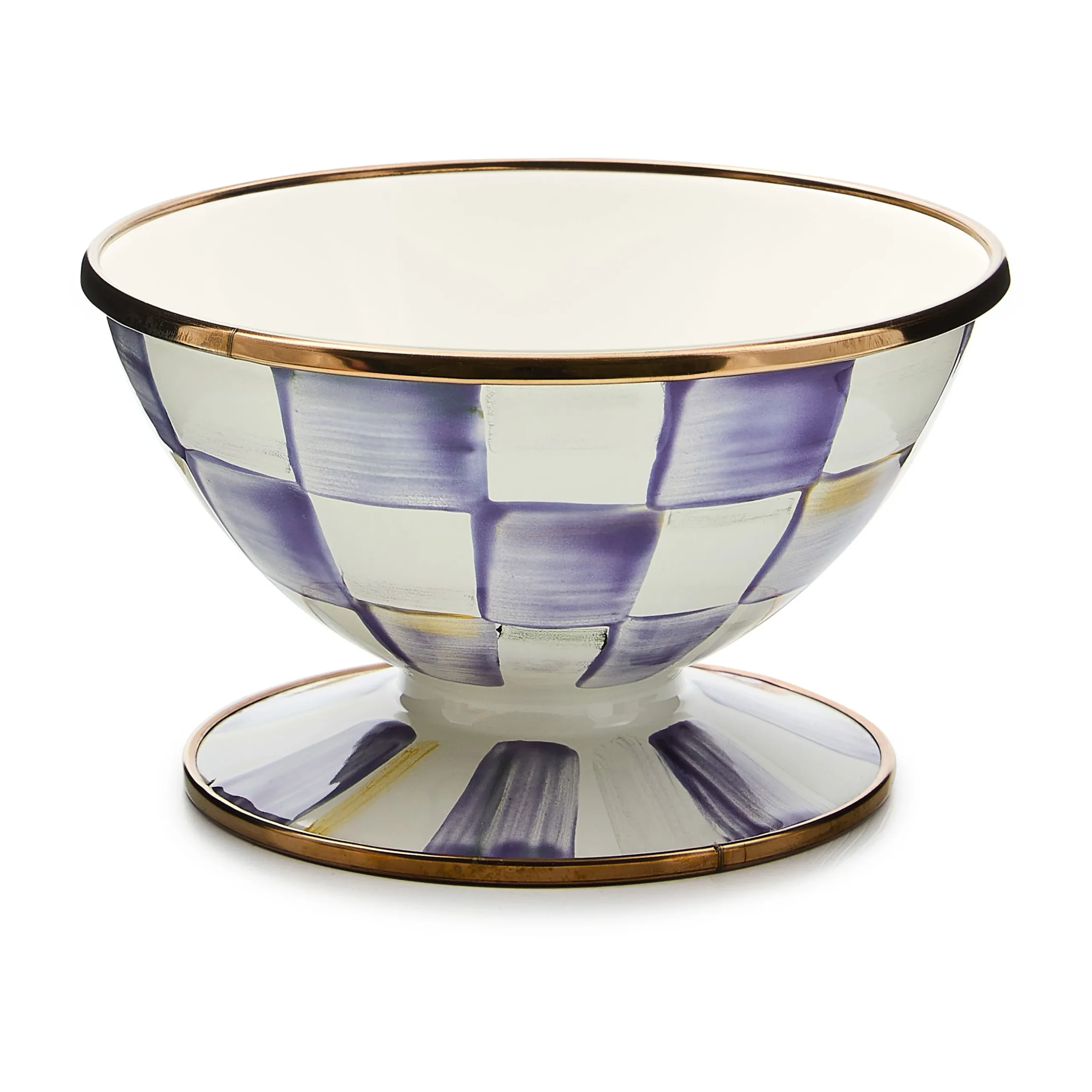 Violet Check Ice Cream Dish