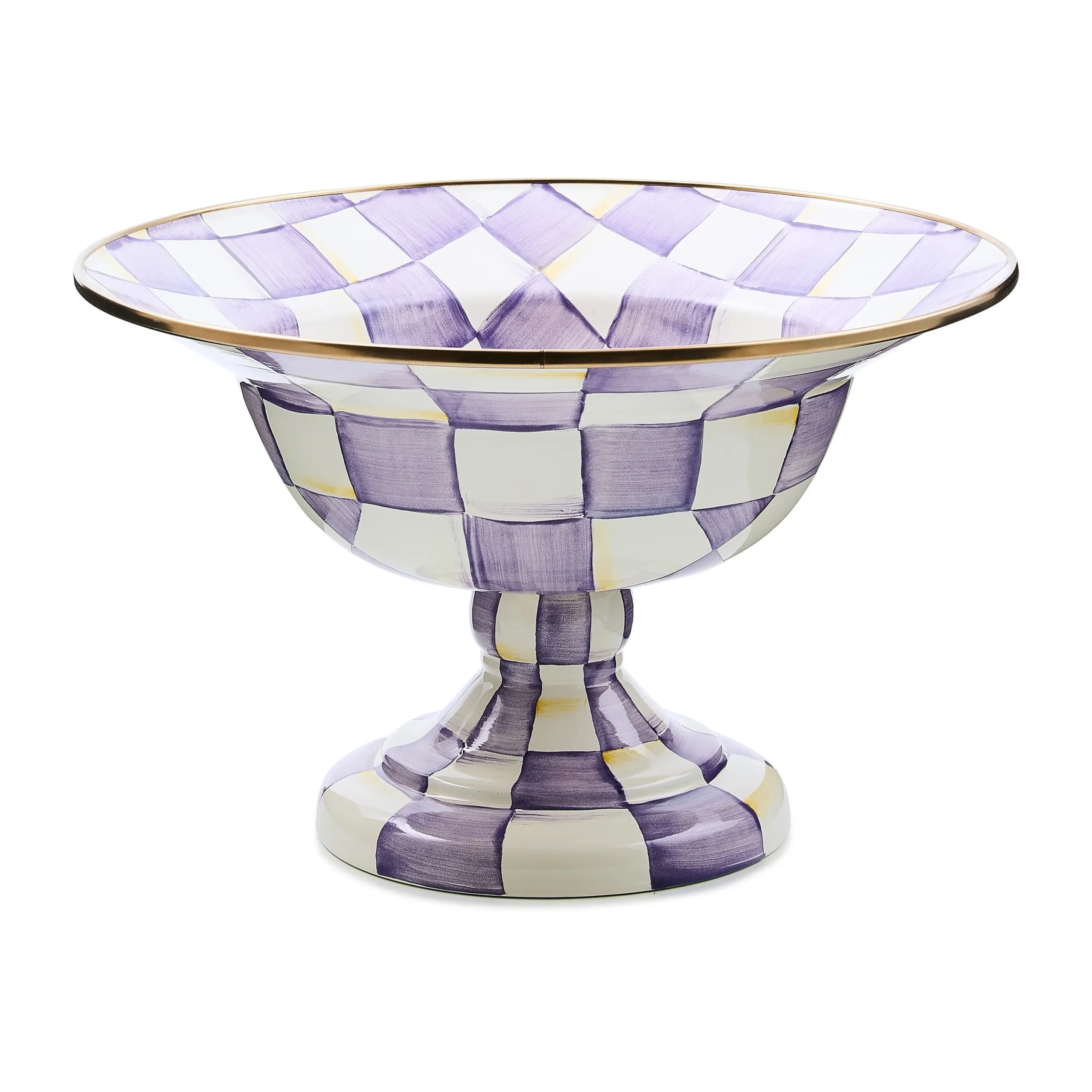 Violet Check Large Compote