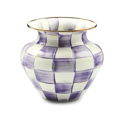Violet Check Large Vase