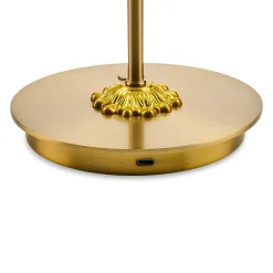 Violet Check LED Rechargeable Disk Table Lamp