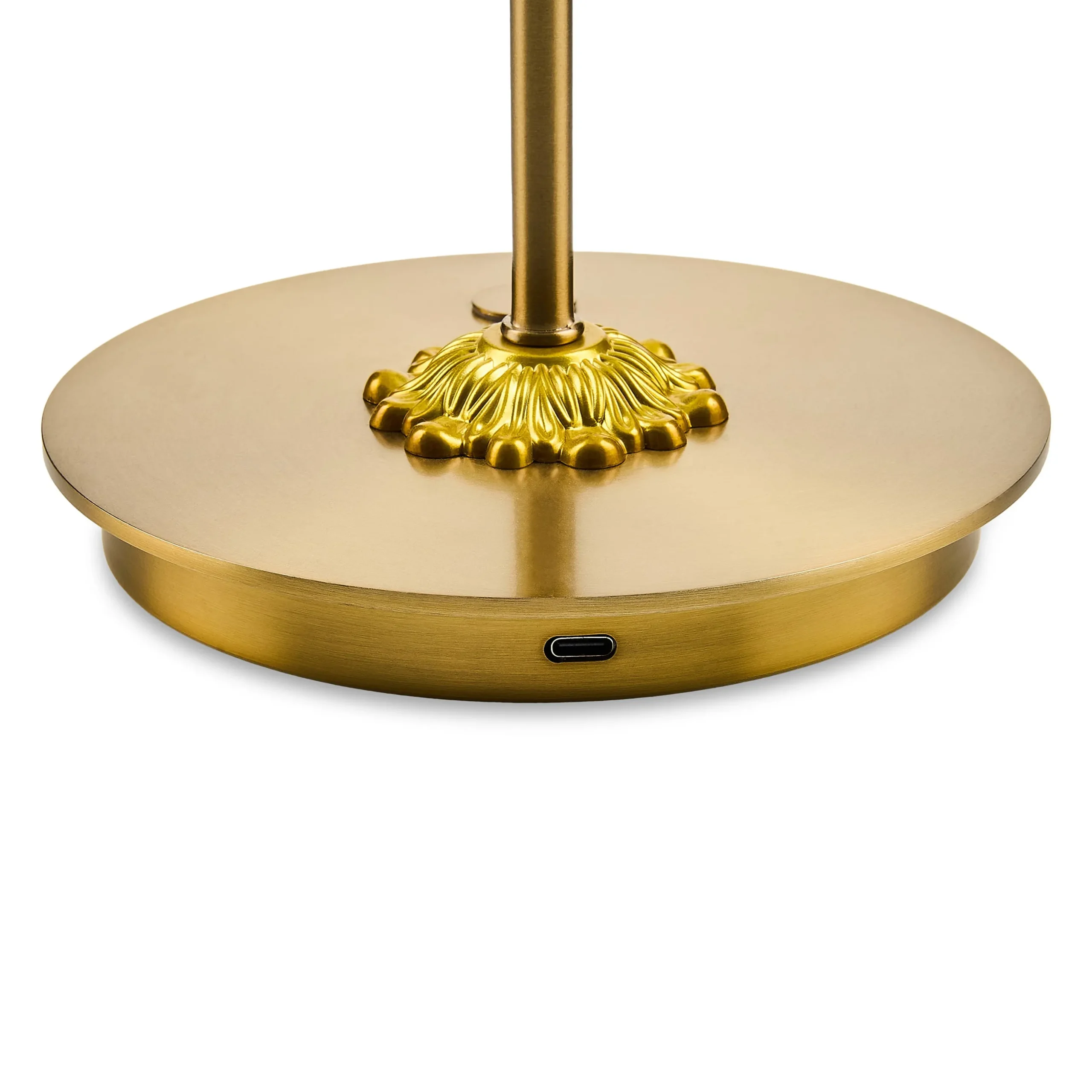 Violet Check LED Rechargeable Disk Table Lamp