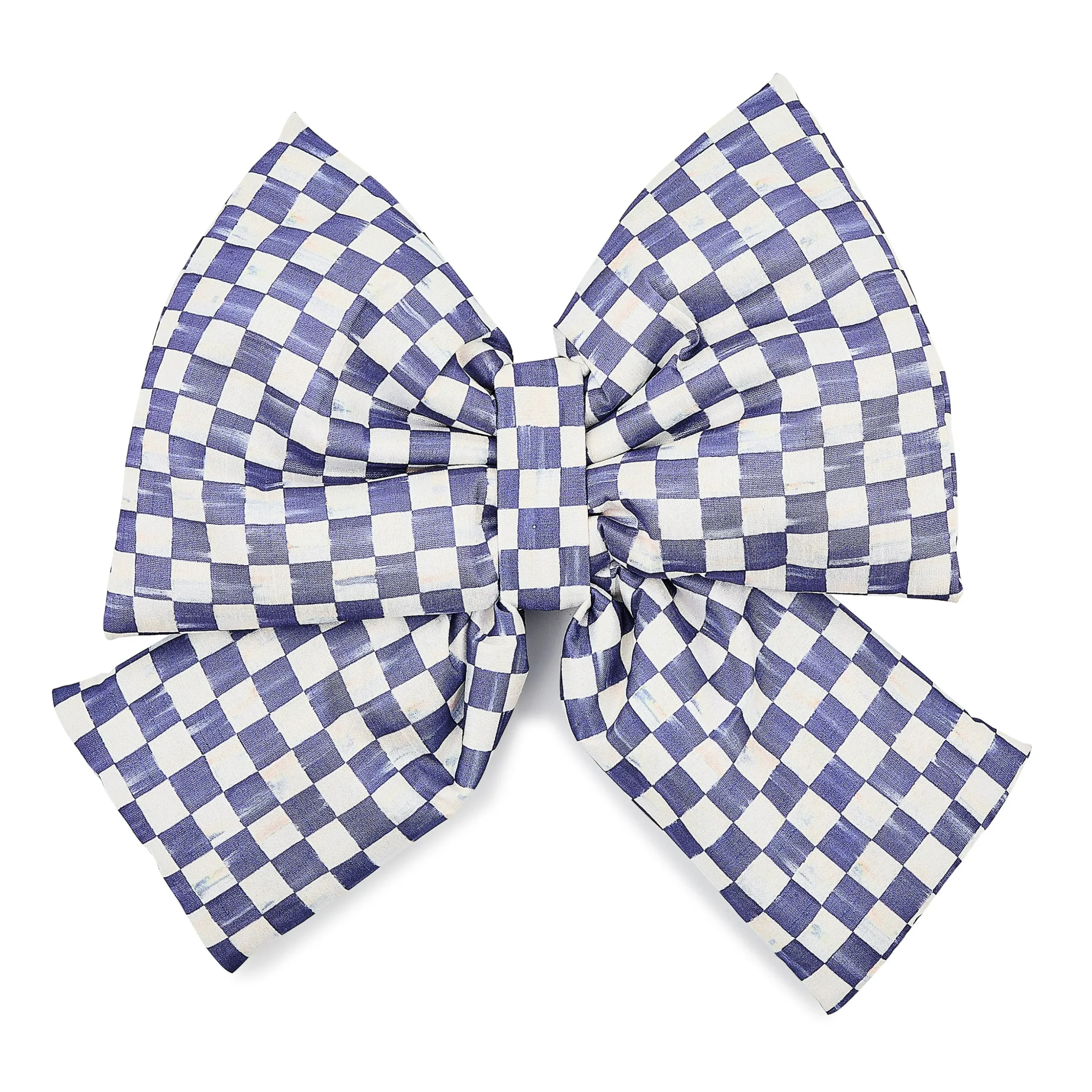 Violet Check Medium Bow