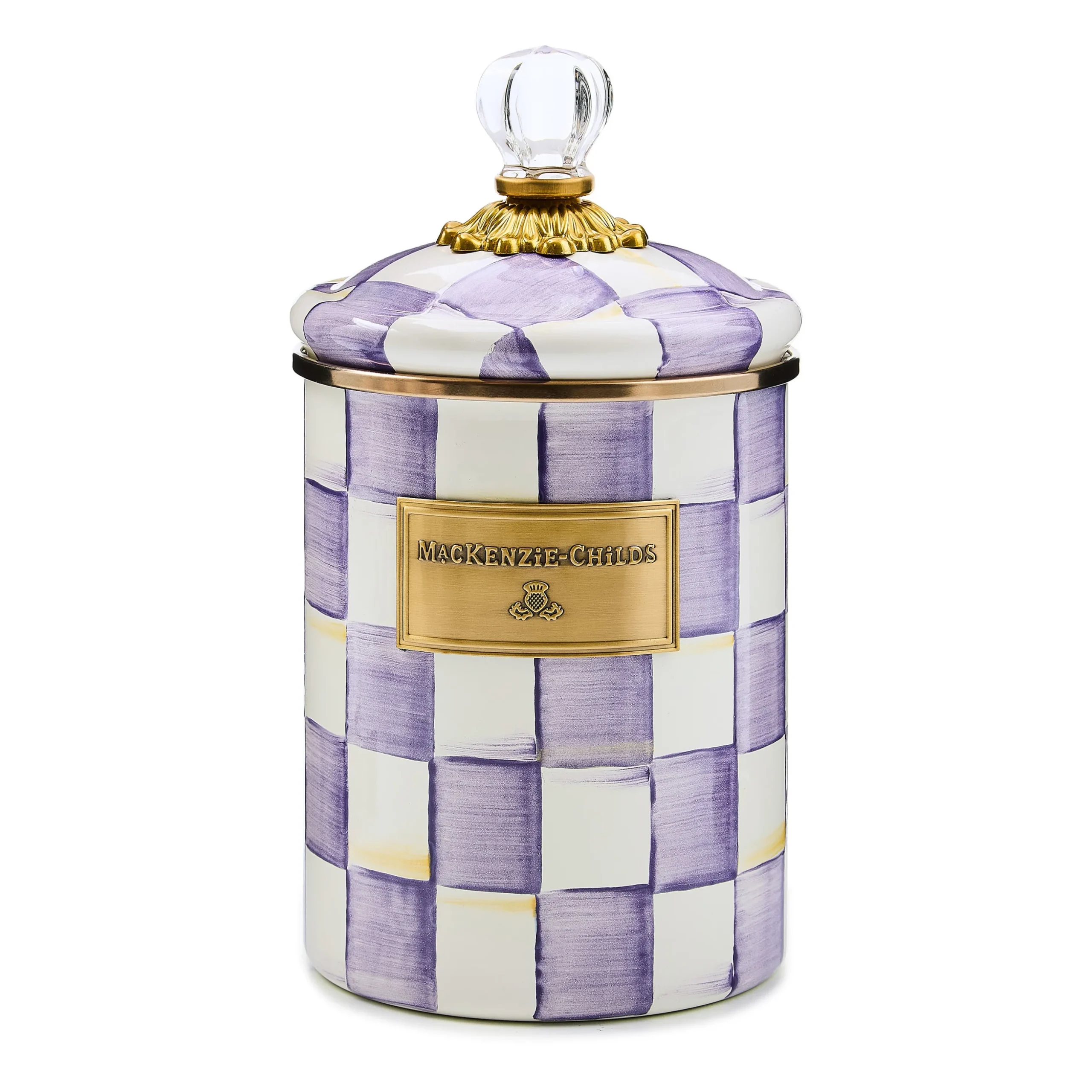 Violet Check Medium Canister