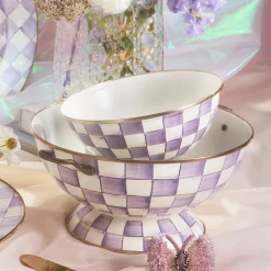 Violet Check Medium Everyday Bowl