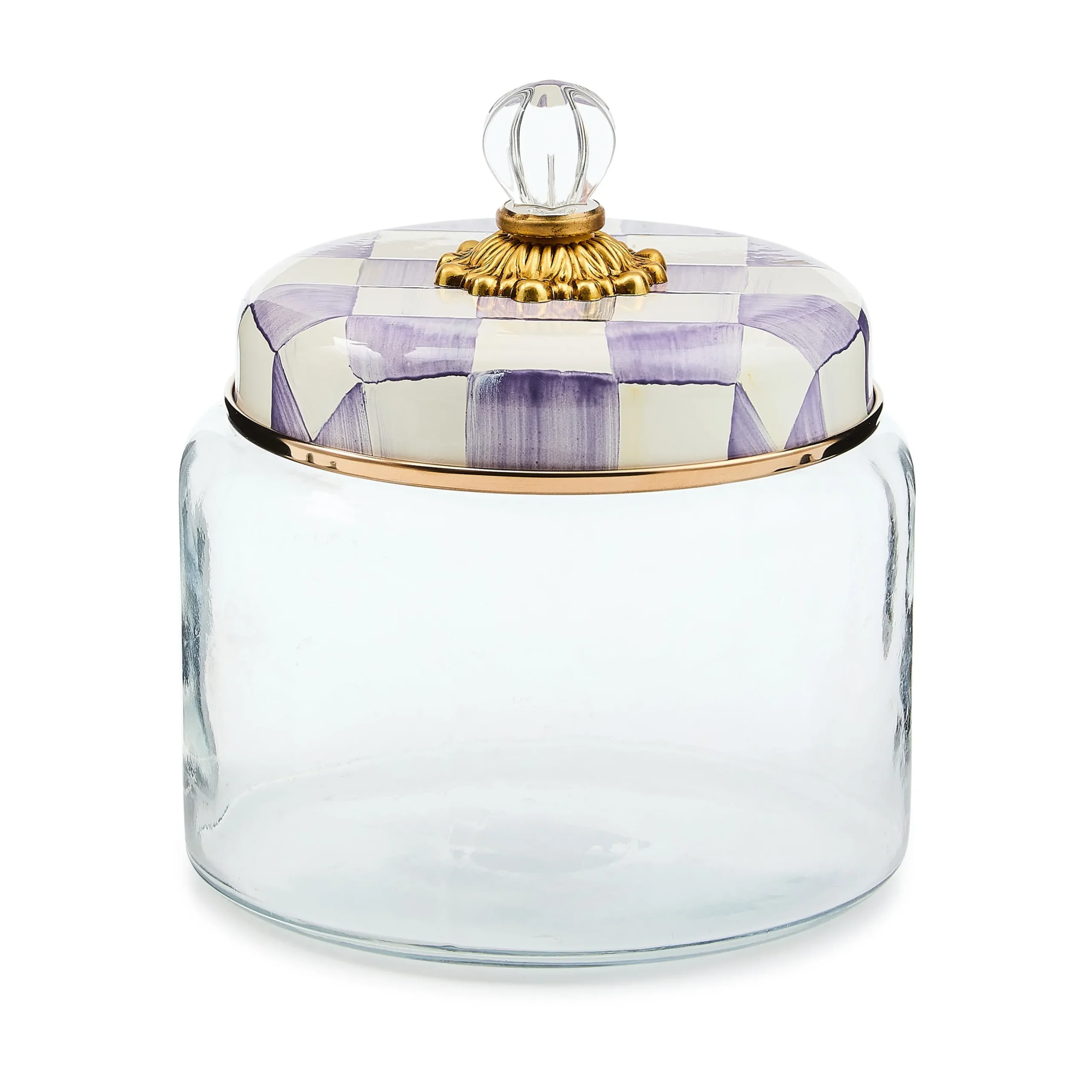 Violet Check Medium Kitchen Canister