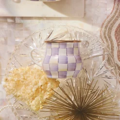 Violet Check Mug