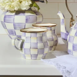 Violet Check Mug