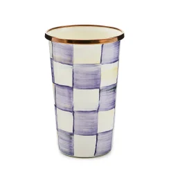 Violet Check 10 Ounce Tumbler