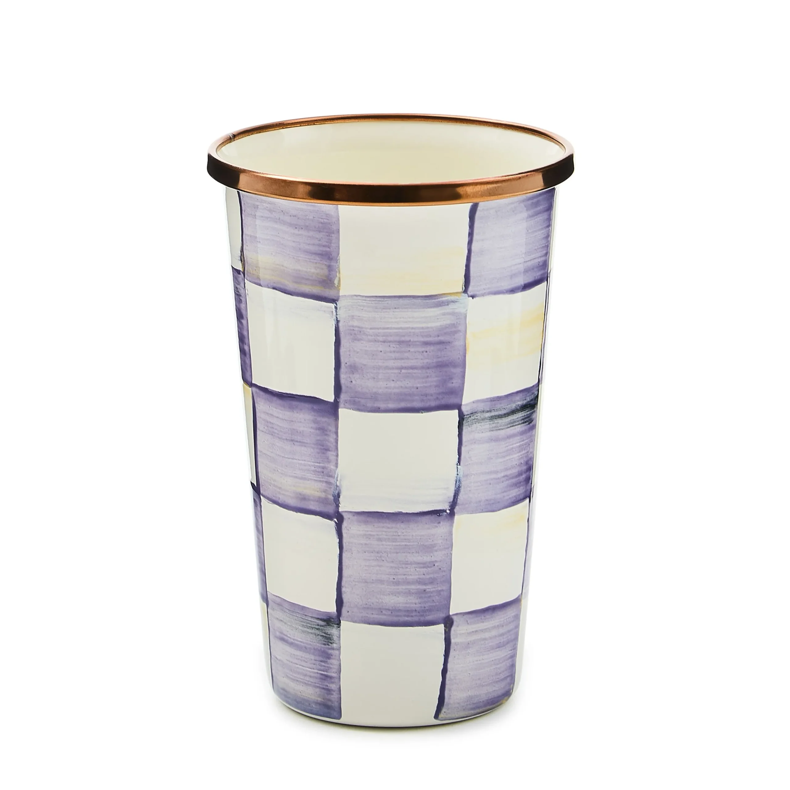 Violet Check 10 Ounce Tumbler
