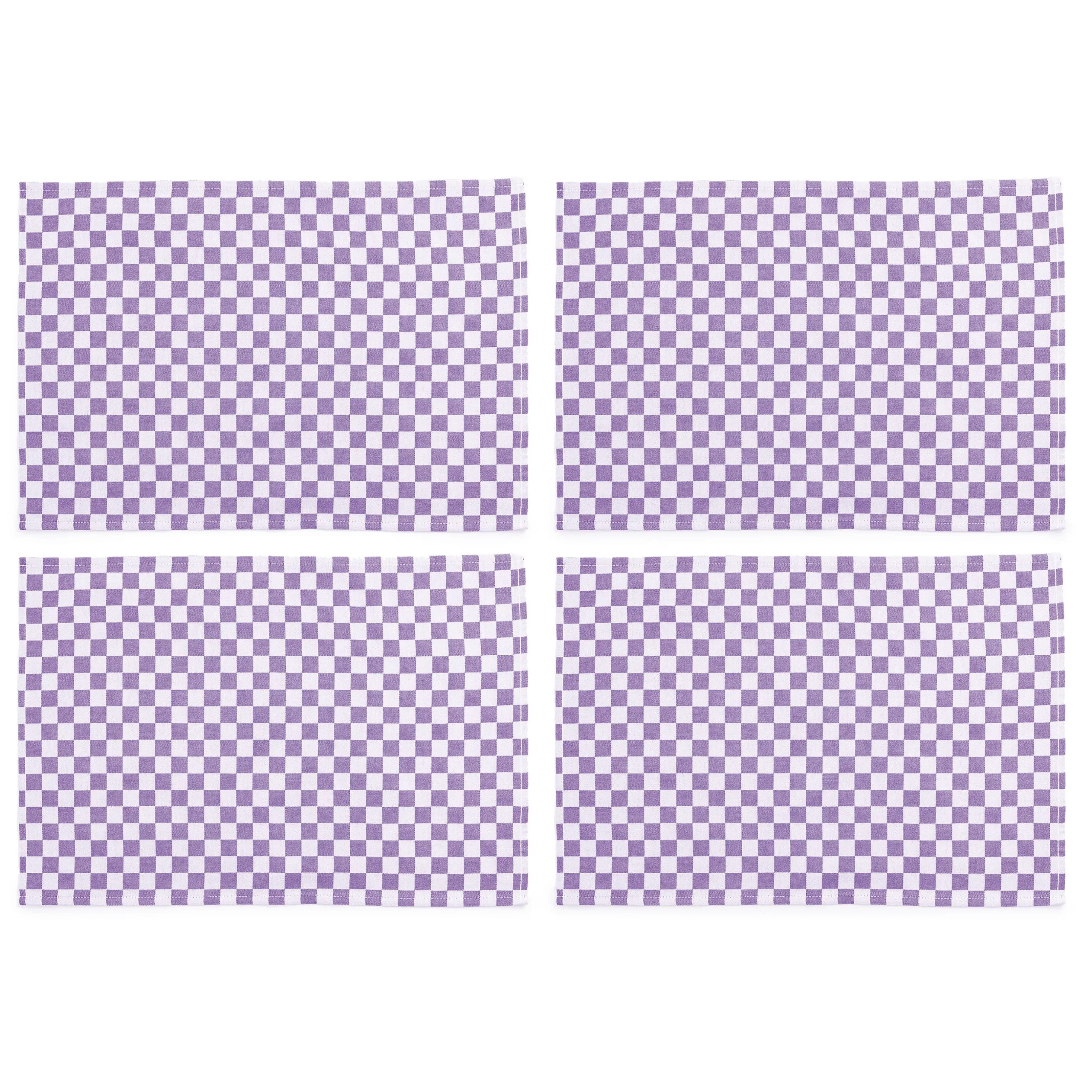 Violet Check Placemat, Set of 4
