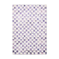 Violet Check Printed Dish Towel