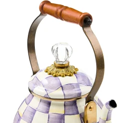 Violet Check 2 Quart Tea Kettle