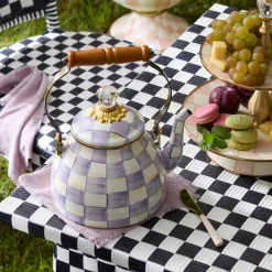 Violet Check 2 Quart Tea Kettle