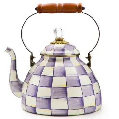 Violet Check 3 Quart Tea Kettle